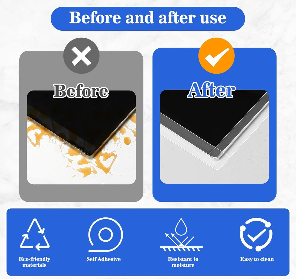 ABSOFINE Caulk Tape Waterproof Self Adhesive, Clear Toilet Caulk Sealant Tape, Shower Seal Strip