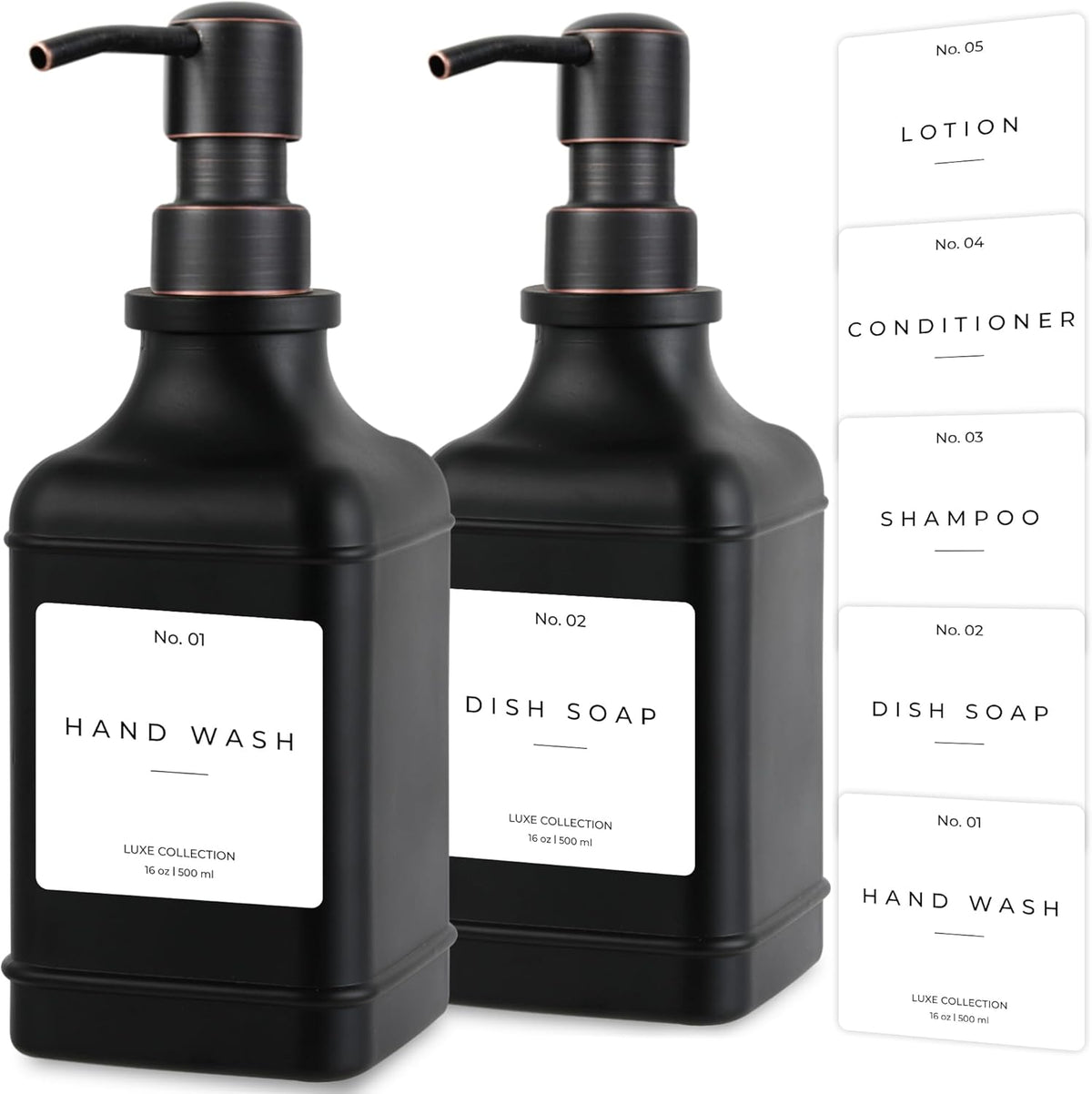 Emerson Essentials Soap Dispenser, Dish Soap Dispenser, Soap Bottle Farmhouse - Hand Soap