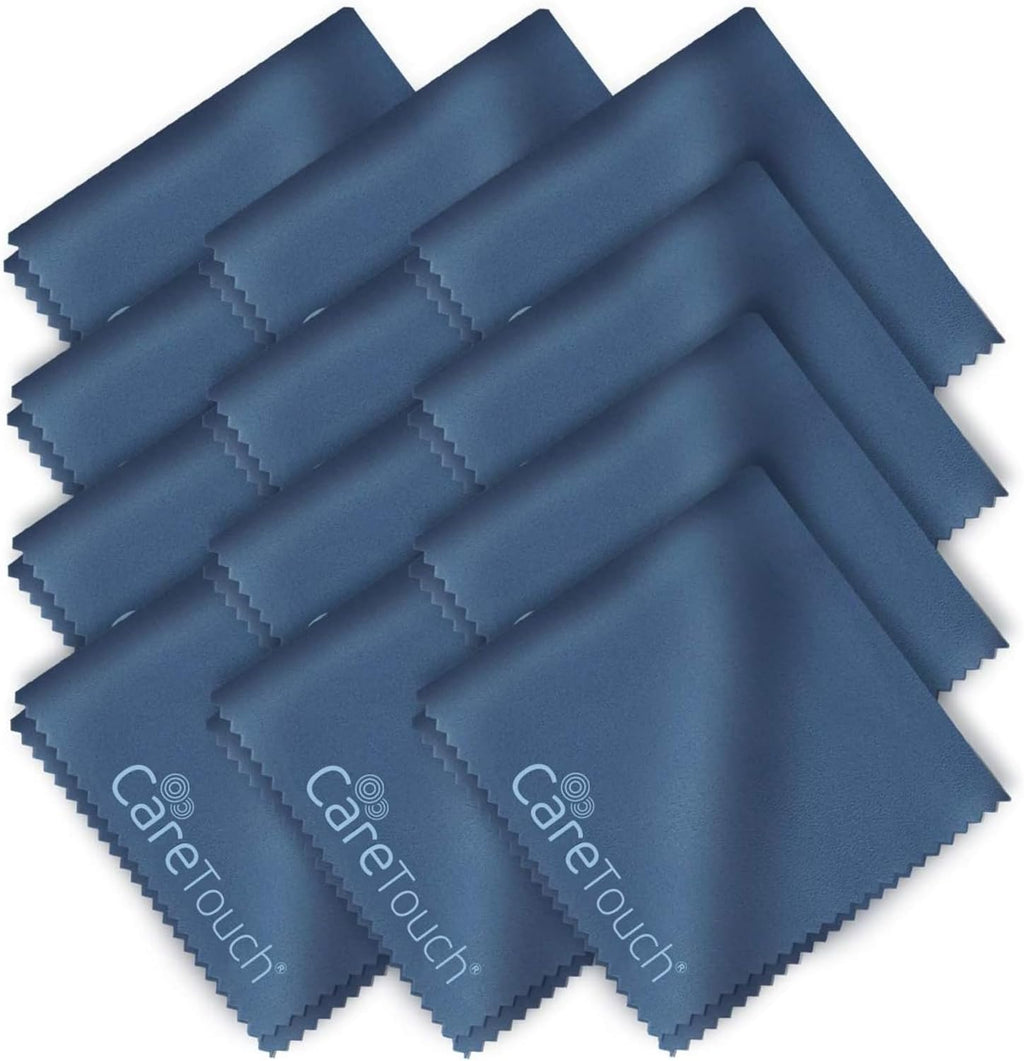 Care Touch Eyeglass Cleaning Cloth - 12 Pack of Microfiber Cleaning Cloth for Glasses, Lenses