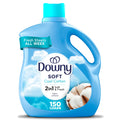 Downy Soft, 2 in 1 Soft and Fresh Liquid Fabric Softener, Cool Cotton, 111 fl oz, 150 Loads, Fabric