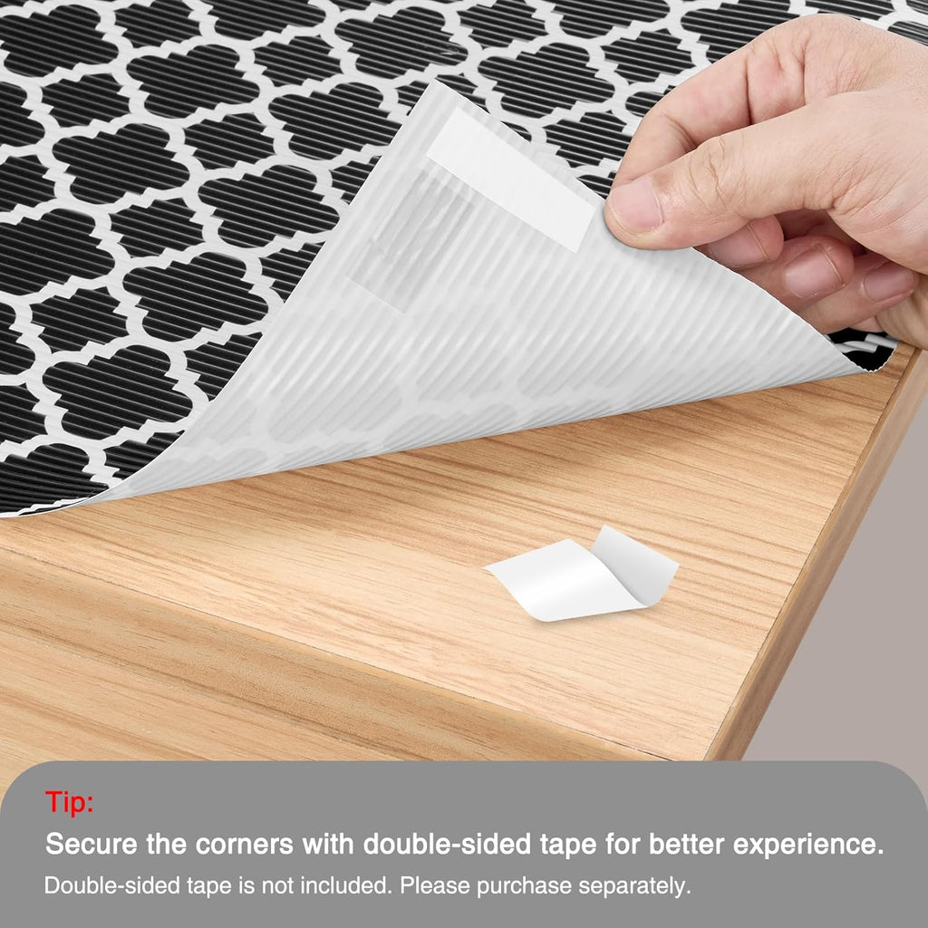 Glotoch Shelf Liners for Kitchen Cabinets 12” x 20 ft, Non Slip Drawer Liner, Waterproof Cabinet