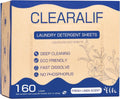 CLEARALIF Laundry Detergent Sheets Up to 160 Loads, Fresh Linen - Great For Travel,Apartments