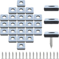 24pcs 1" (25mm) Screw on Furniture Sliders, Teflon Chair Leg Slides, Square Furniture Glides with