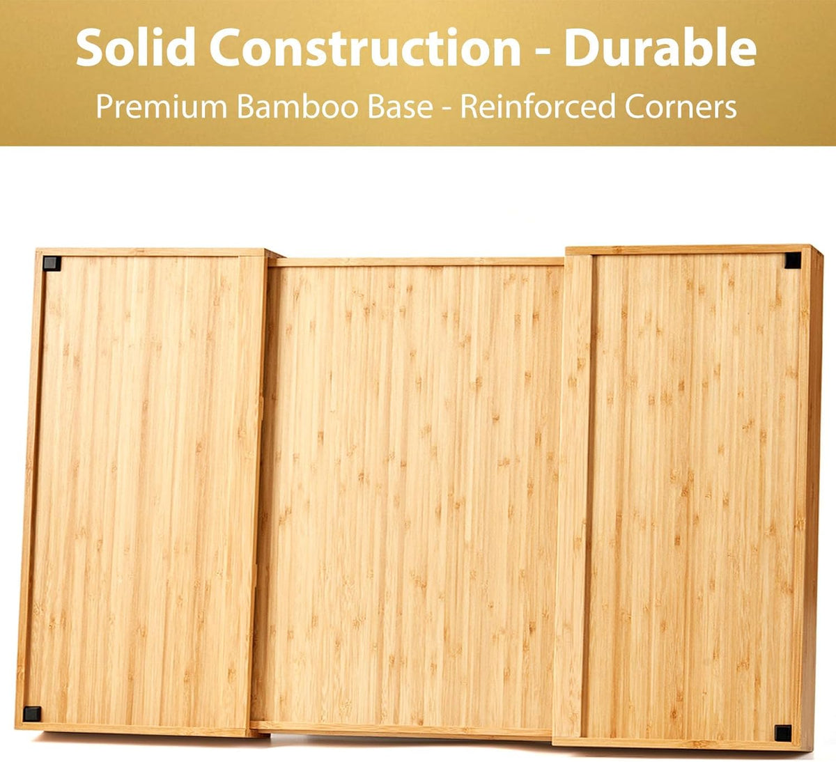 Umilife Extra Large Expandable Kitchen Siverware Utensils Drawer Organizer, 19" Deep for Big