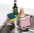 Tomorotec Triangle Foldable Dish Drying Rack, Small Roll-Up Stainless Steel Over Sink Drainer for