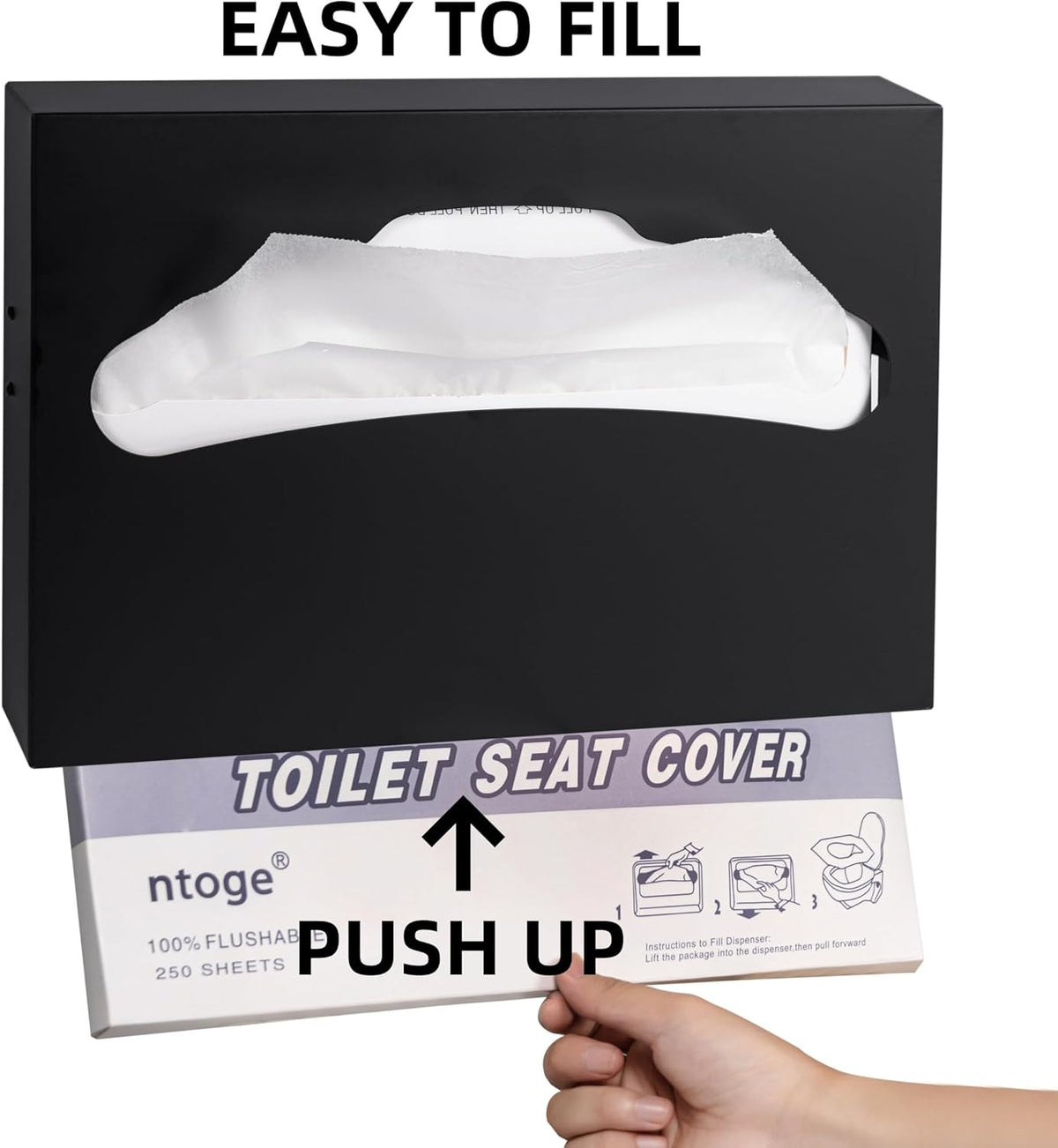 Toilet Seat Cover Dispenser,Commercial Stainless Steel Brushed Toilet Seat Cover Holder for