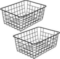 Kitchen Wire Baskets Farmhouse Decor Metal Food Storage Organizer, Household Refrigerator Bin with