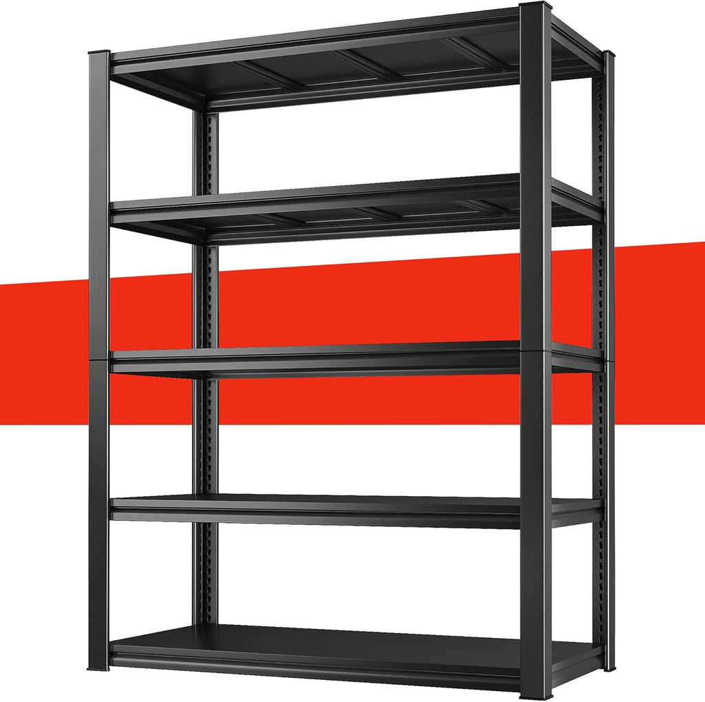 Raybee Garage Shelving 2000LBS Storage Shelves Adjustable Metal Shelves 5 Tier Heavy Duty Shelving