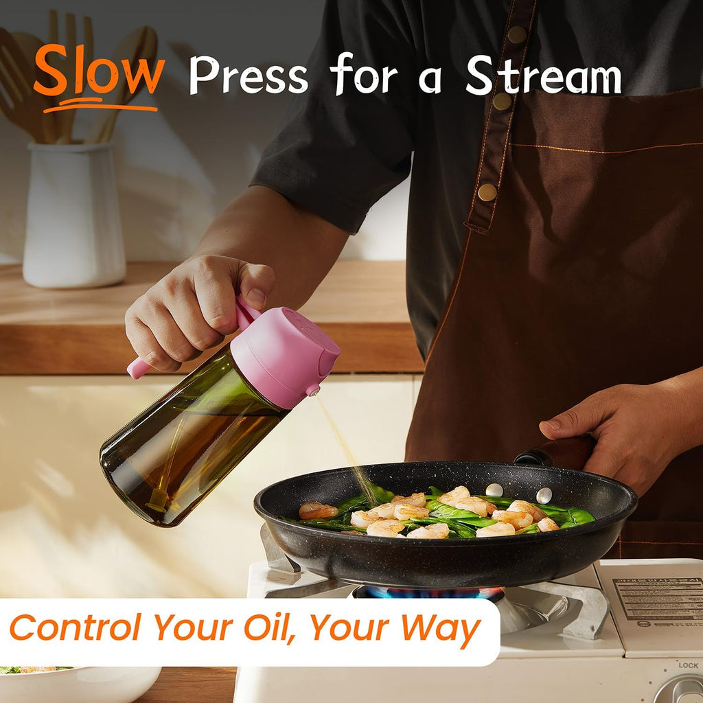 TrendPlain - Original 16oz/470ml Olive Oil Dispenser Bottle for Kitchen Gadgets and Air Fryer