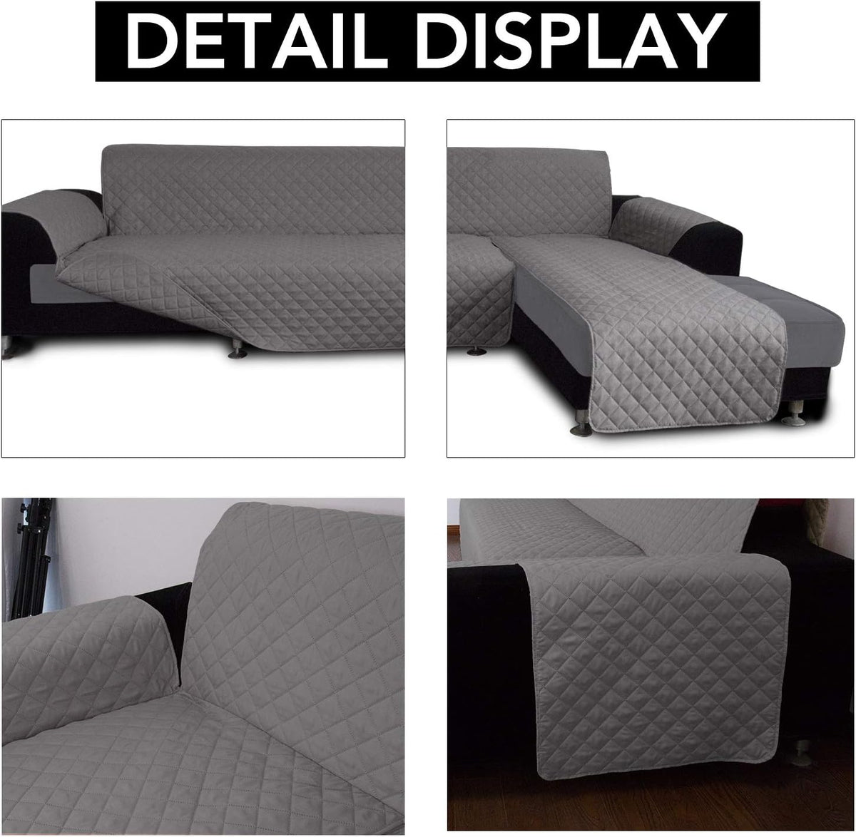 Easy-Going Sofa Slipcover L Shape Sofa Cover Sectional Couch Cover Furniture Protector Mat for Pets