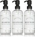 Clear Refillable Shampoo and Conditioner Bottles - Body Wash, Shampoo and Conditioner Dispenser