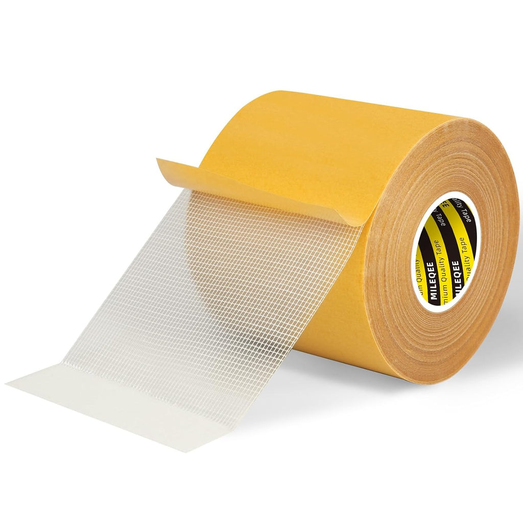Double-Sided Tape Strong and Tough, Extra Large 3.2in x 66FT(20m), Durable Duct Cloth Carpet Rugs