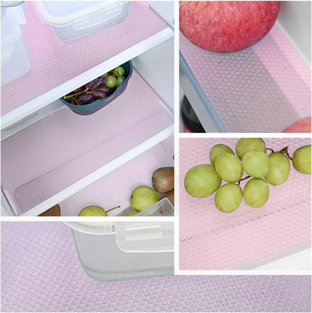 12Pcs Refrigerator Liners Washable Fridge Shelf Liners Refrigerator Mats for Freezer Glass Shelves