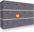 Lifewit 12 Packs Storage Cubes, 11 Inch Cube Storage Bins, Foldable Decorative Fabric Storage