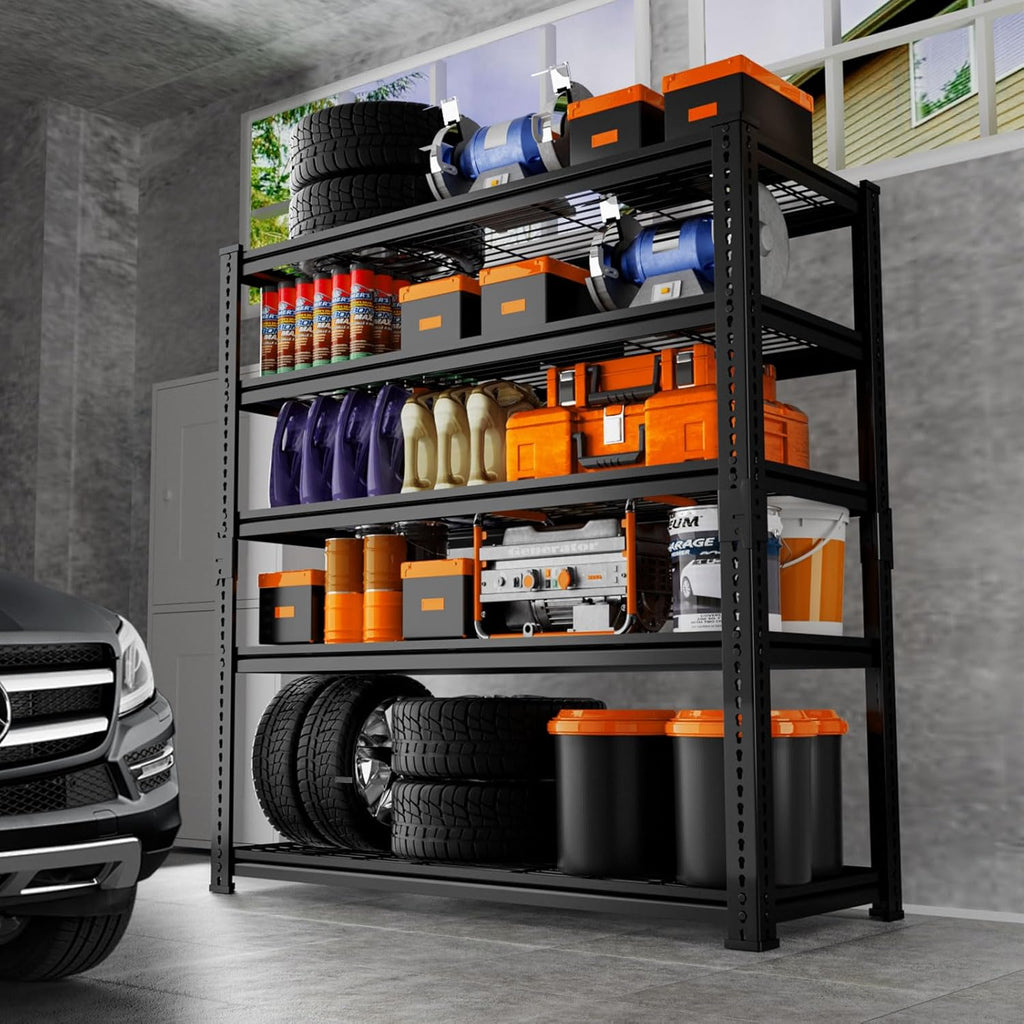 Storage Shelves Heavy Duty, 3 PCS 36"L x 16"W x 72"H Garage Wire Shelving Unit Loads 2400LBS