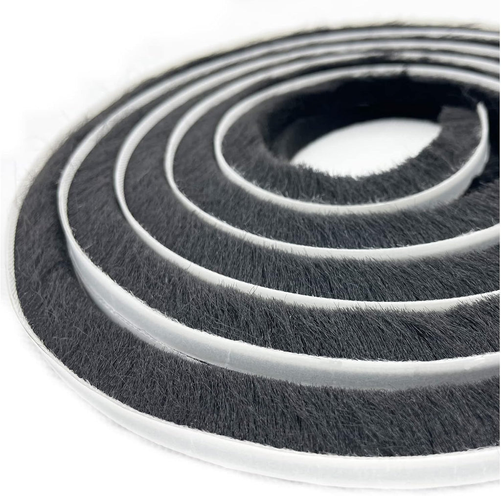 Brush Weather Stripping Window Insulation Sealer for Winter, Self Adhesive Weatherstripping for