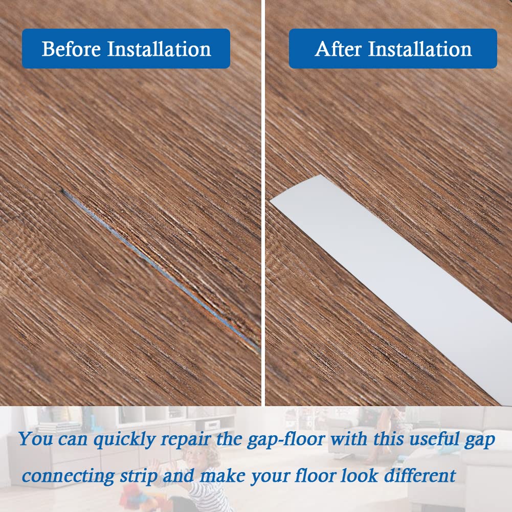 Floor Transition Strip Self Adhesive Floor Cover Strips Laminate 2" Wide Vinyl Flat Divider