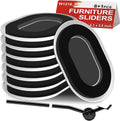 Upgrade Furniture Sliders, Furniture Sliders for Carpets, Oval Moving Pads with 8 PCS 5.8 * 4.3"