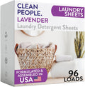 The Clean People Lavender Laundry Detergent Sheets - Laundry Soap - Ultra Concentrated, Recyclable