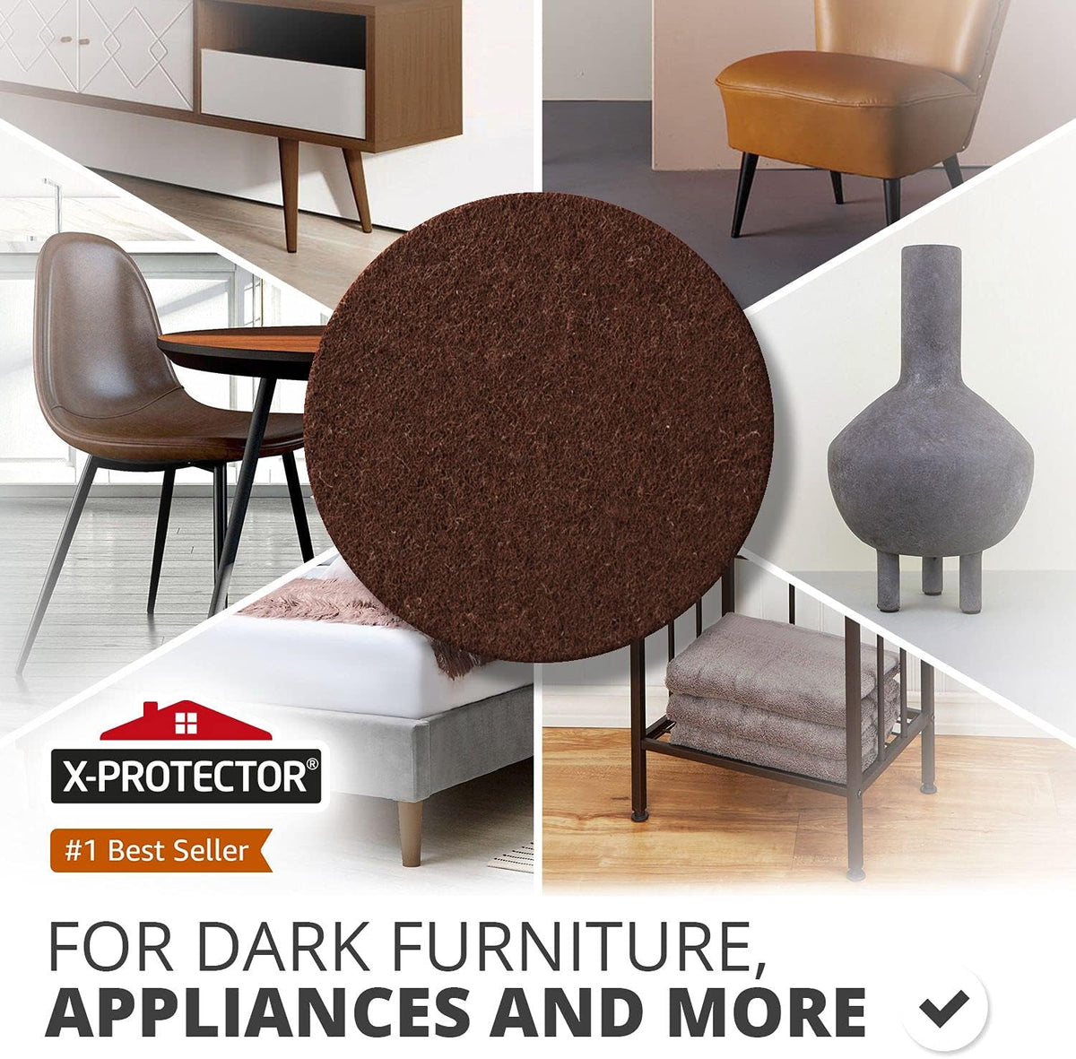 X-PROTECTOR 357 pcs Premium Huge Pack Felt Furniture Pads! Quantity of Furniture Sliders with Many