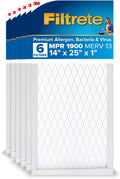 Filtrete 14x25x1 AC Furnace Air Filter, MERV 13, MPR 1900, Premium Allergen, Bacteria & Virus