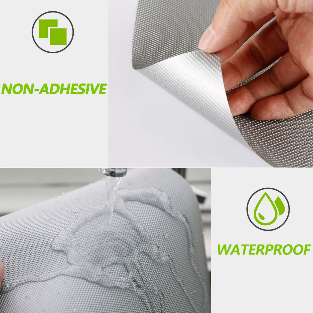 Kitchen Shelf Liner Drawer Liners, Non-Adhesive Refrigerator Liners Waterproof Fridge Mats with