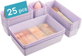 Vtopmart 25 PCS Plastic Drawer Organizers Set, 4-Size Versatile Bathroom and Vanity Drawer