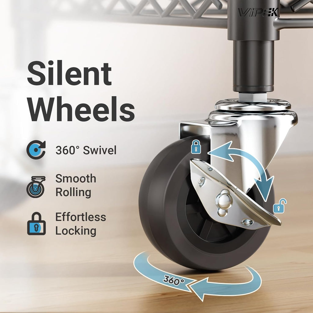 VIPEK R3C Plus Garment Rack - Rolling Clothes Rack with Locking Wheels, Heavy Duty Portable Closet