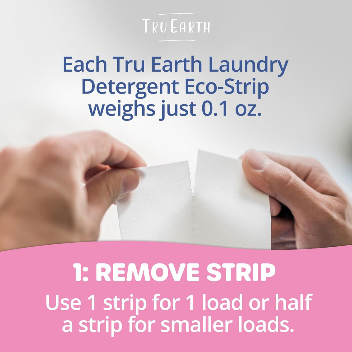 Tru Earth Hypoallergenic Baby Laundry Detergent Sheets/Strips for Sensitive Skin, 384 Count, Up to