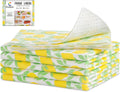 Cooyes 6 Pack Polyester Shelf Liners for Kitchen Cabinets, 17.7" × 24", Non-Slip Refrigerator