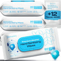 Large Alcohol Wipes 75% Unscented Hand Sanitizing Wipes (320 count +12 travel wipes) Alcohol Wipes