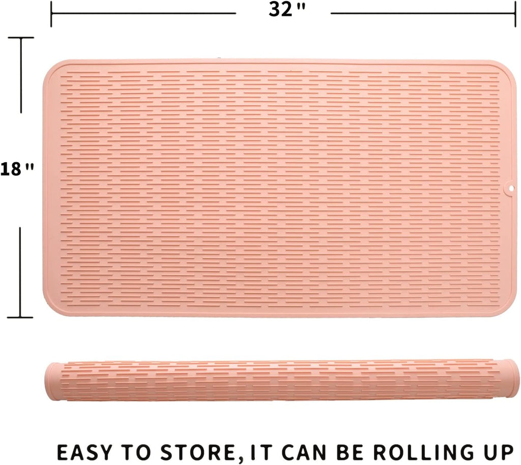 Silicone Dish Drying Mat for Multiple Usage,Easy clean,Eco-friendly,Heat-resistant Silicone Mat for