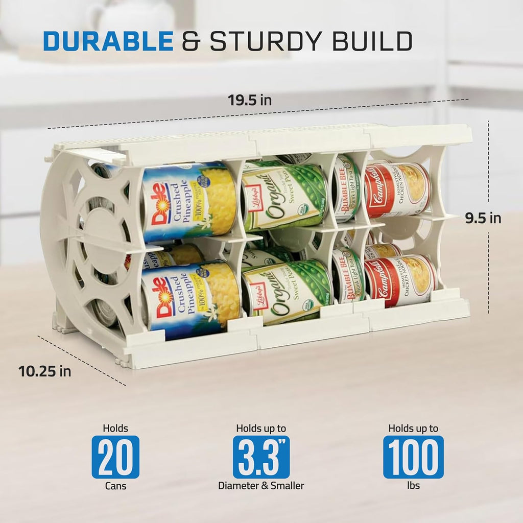 Shelf Reliance Cansolidator Cupboard - 1-Pack Can Organizer for Pantry, Stackable Soda Can Storage