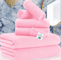 Pink Towels - 100% Cotton, Soft, Quick Dry, Lightweight, Towel Set of 6, 2 Large Bath 30" x 56", 2