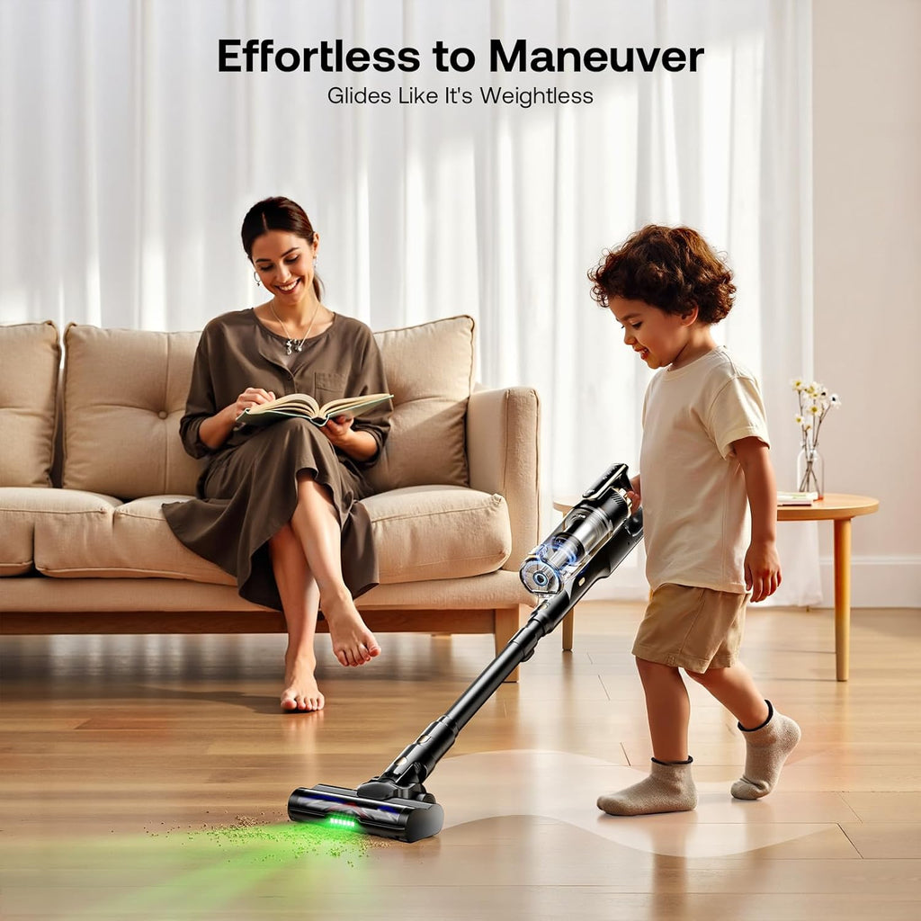 Trucozie Cordless Vacuum Cleaner with Self-Standing, 50 mins Runtime Lightweight Vacuum Cleaner