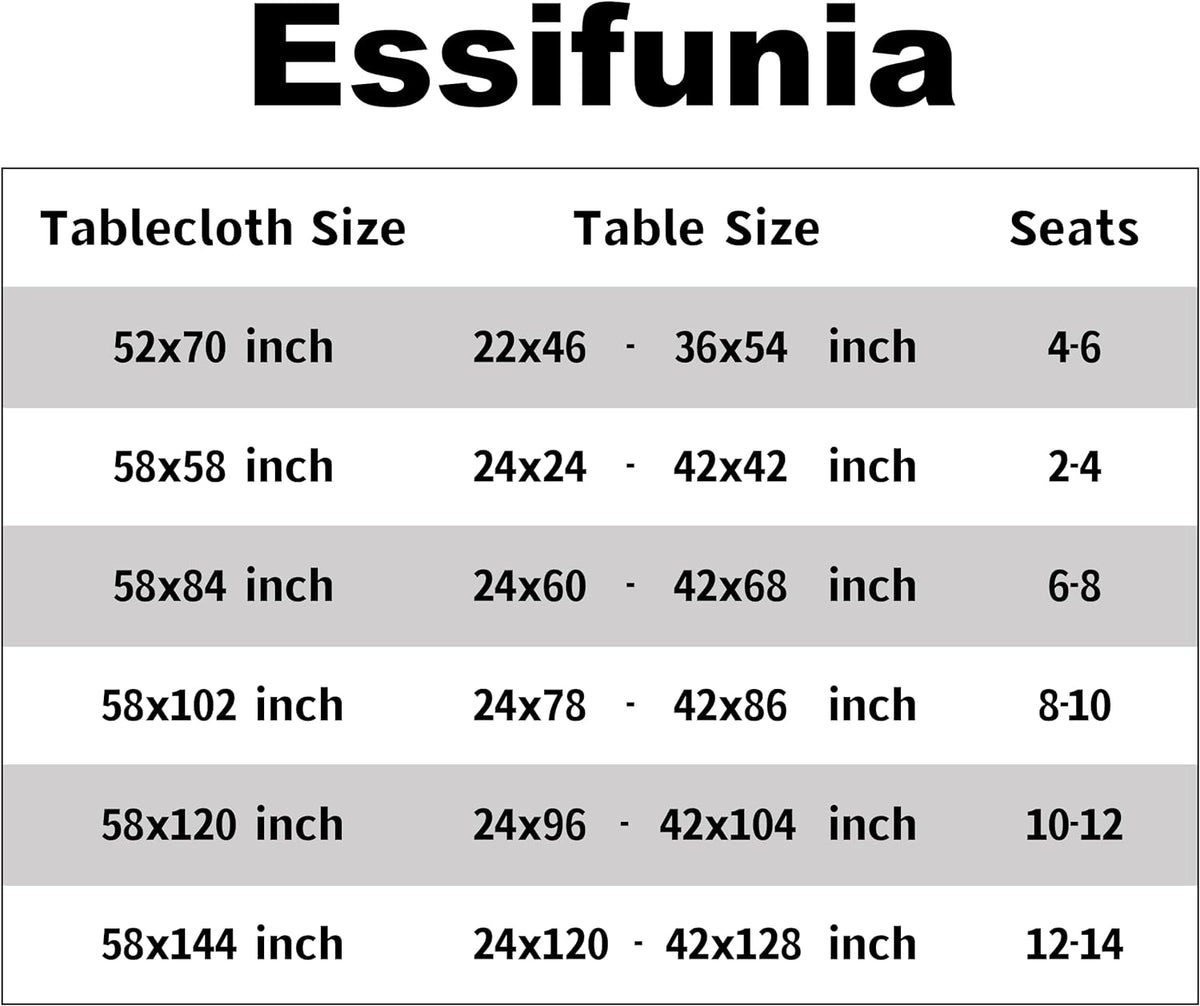Gingham Plaid Tablecloth - Rectangular 58x102 Inch Water Resistant Halloween Decorations Table