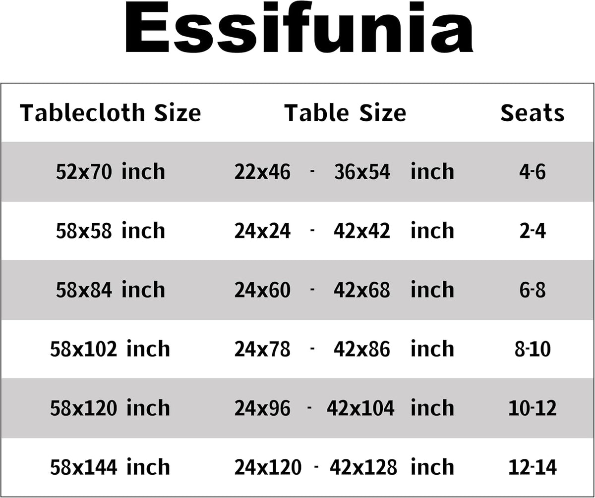 Gingham Xmas Tablecloth Fabric - Oblong 58x120 Water Resistant Christmas Tree Plaid Table Cloth for