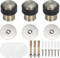 PATIKIL 3Set Round Door Stoppers, 46mm Stainless Steel Door Stop Doorstop Wedge Metal Cylinder Self