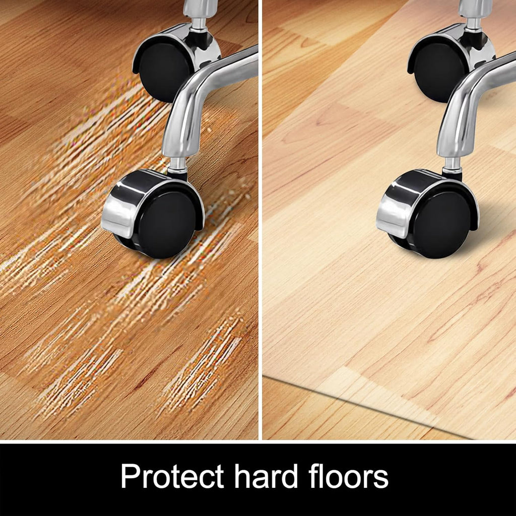 Kuyal Chair Mat for Hardwood Floor,46 x 53 inches Rectangle Desk Durable Wood/Tile Protection Mat
