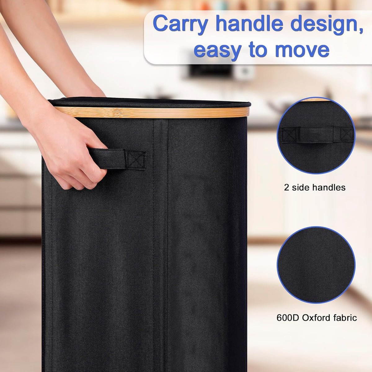 efluky Recycling Bin for Kitchen 100L, 26 Gallon Recycle Bins for Indoor Outdoor Home Use with 2