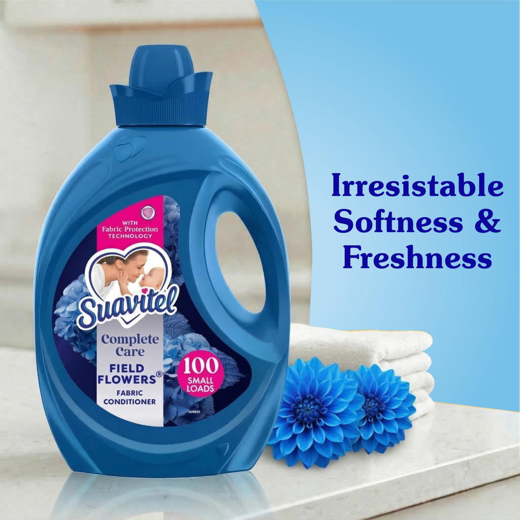 Suavitel Complete Liquid Fabric Softener, Field Flowers Scent, 100 fl oz – view 5
