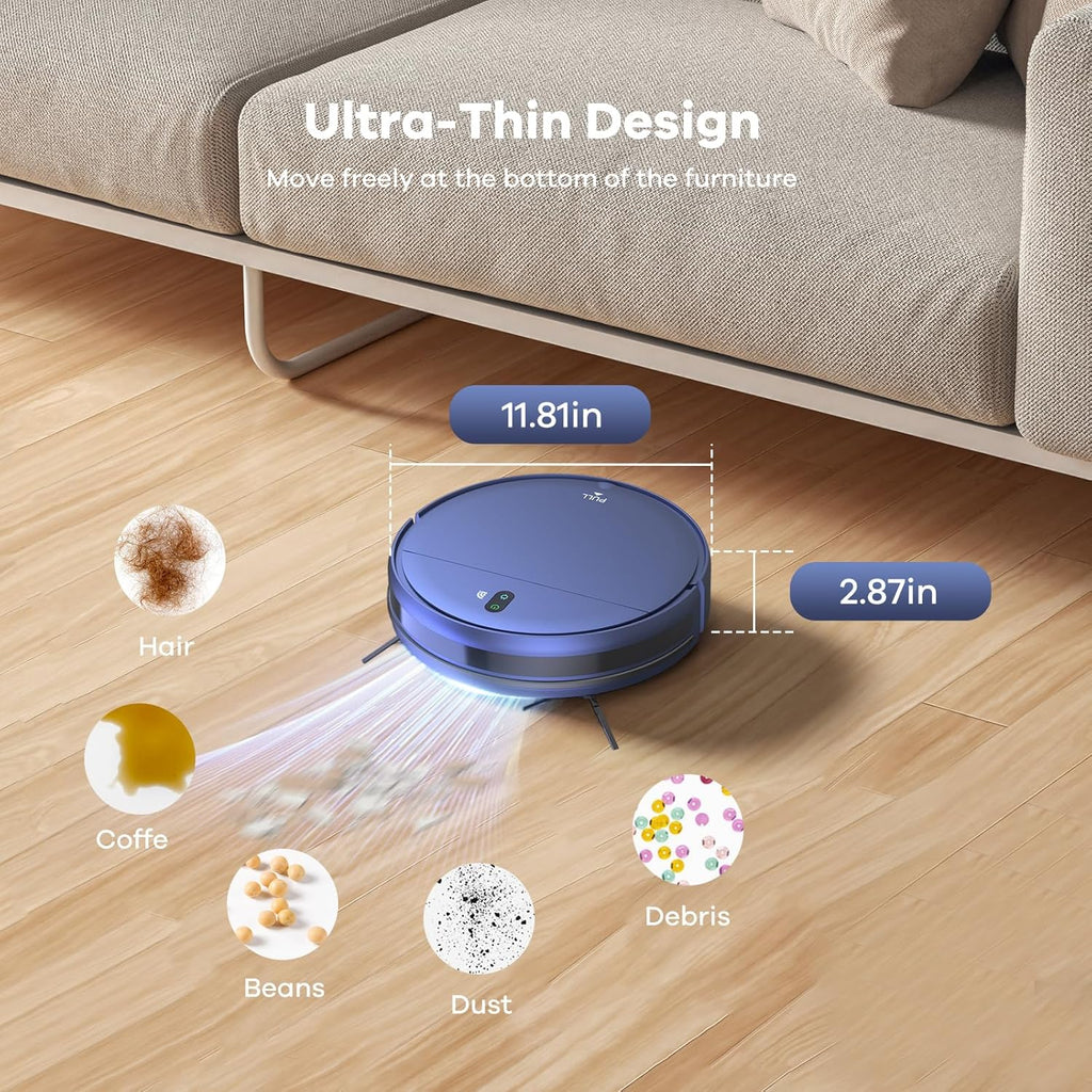 ZCWA Robot Vacuum and Mop Combo,2.4GHz WiFi Link Vacuum Robot,4 Cleaning Mode Robotic Vacuums
