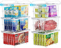 iSPECLE Chest Freezer Organizer Bins - 6 Pack Large Adjustable Freezer Organizer Bins for 5 to 9