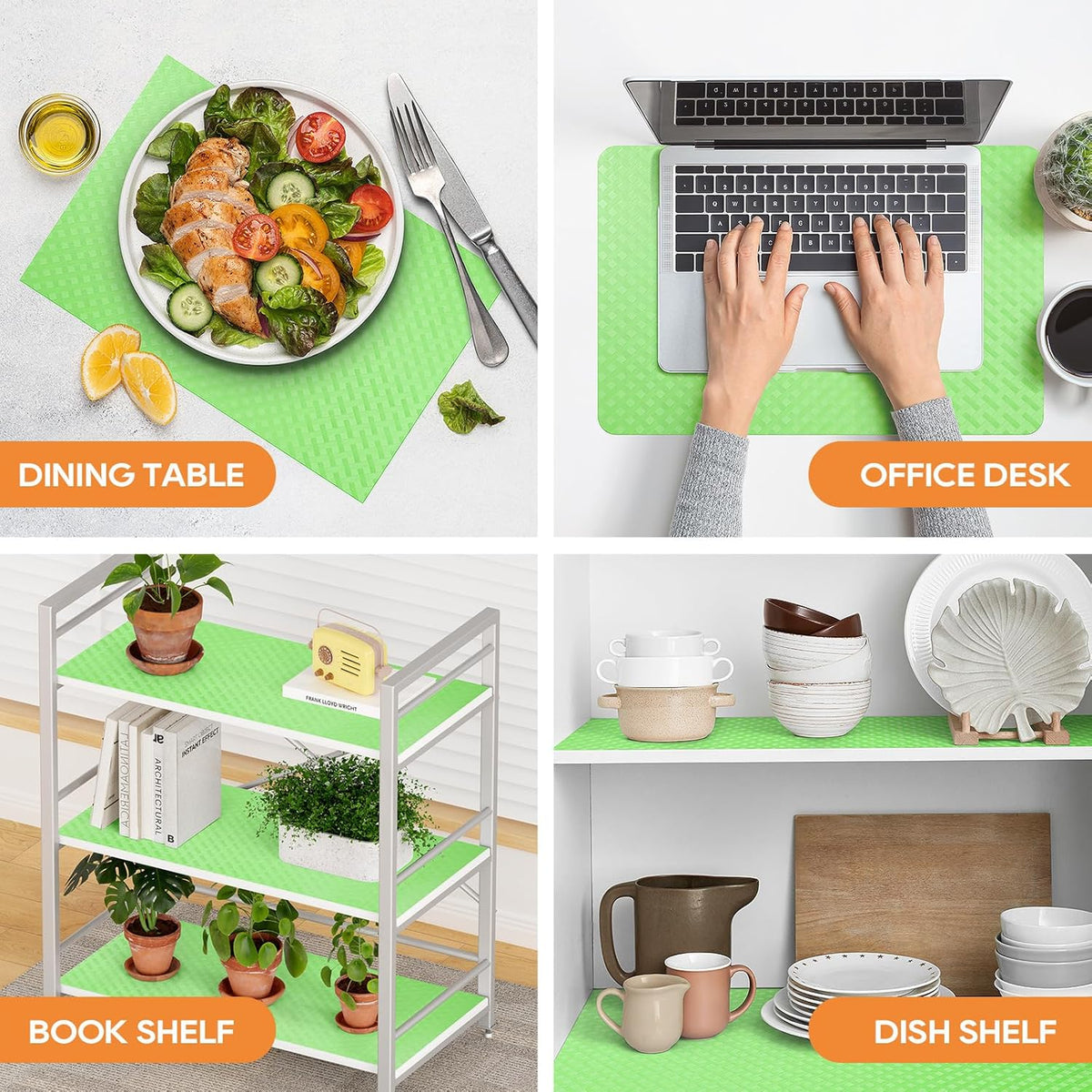 Fridge Liner Shelf Liners for Kitchen Cabinet Refrigerator Liners Waterproof & Oil-Proof Kitchen