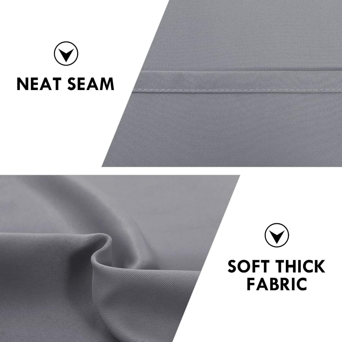 DWCN Blackout Curtains Room Darkening Thermal Insulated Bedroom Curtains Window Curtain Panels, 52