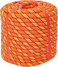1/2 Inch 100 FT Tree Felling Rope, Professional Static Rope, Orange Versatile Arborist Logging