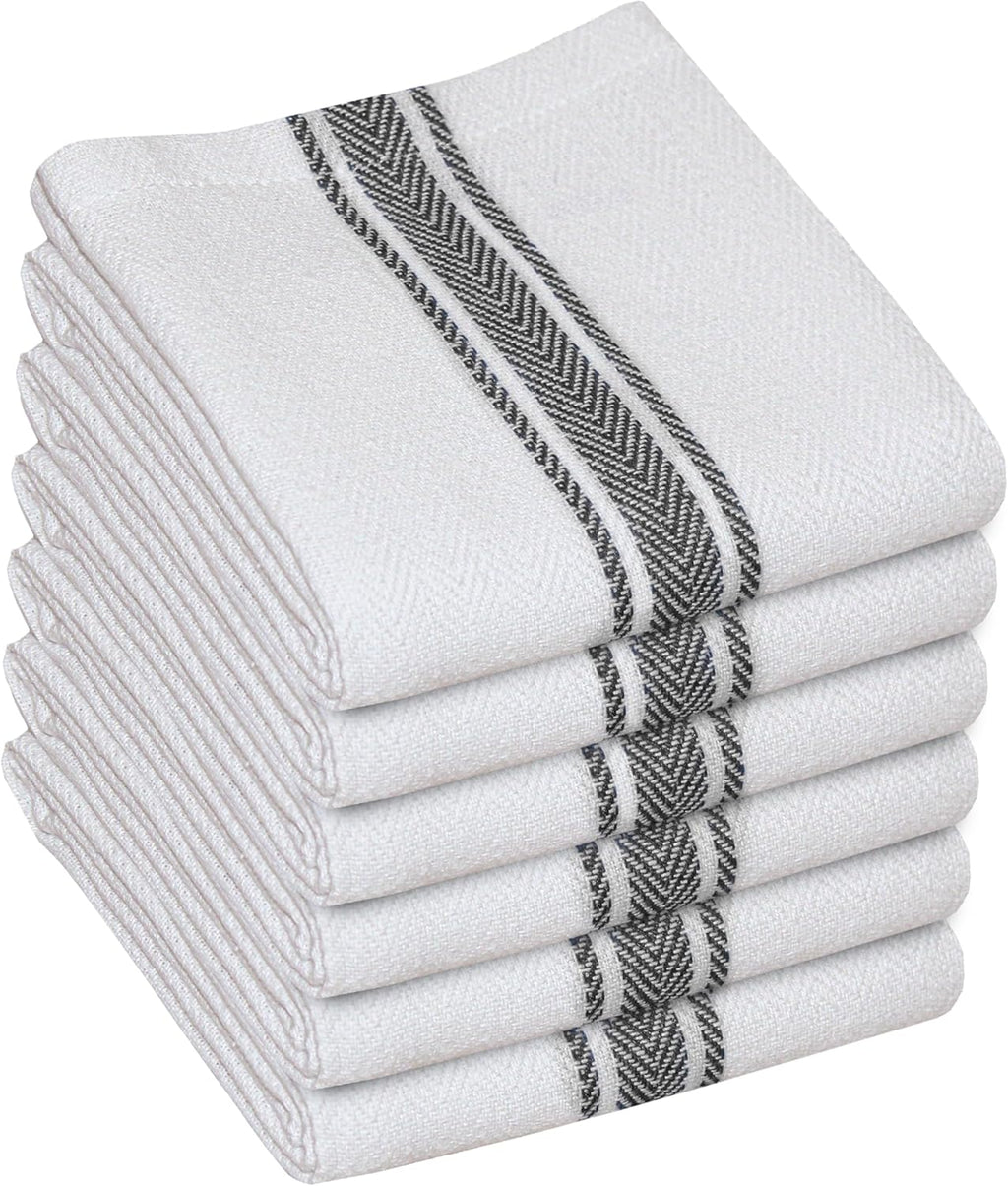WHITEWRAP Kitchen Dish Towels for Kitchen, Highly Absorbent for Drying and Cleaning, Durable and