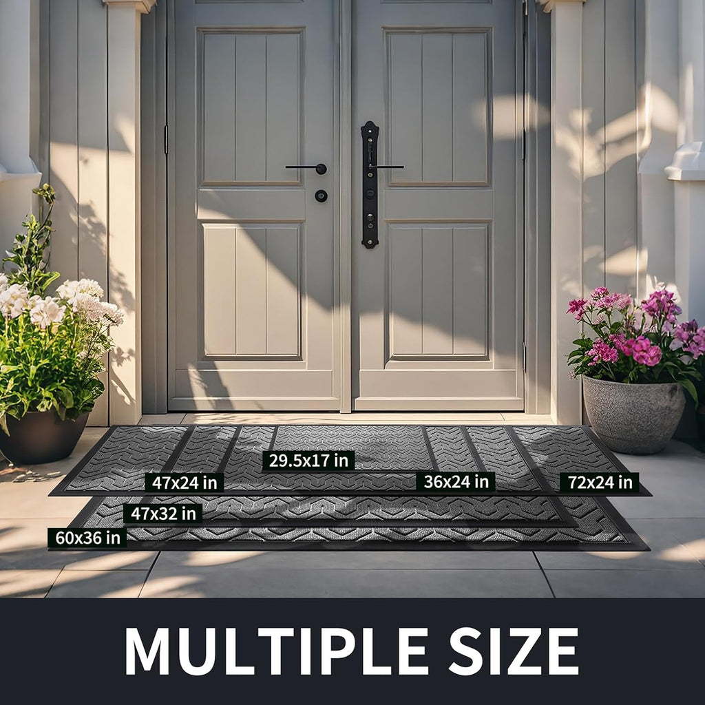 Yimobra Front Door Mat Outside Entrance 29.5x17, Waterproof Heavy Duty Outdoor Mats for Front Door