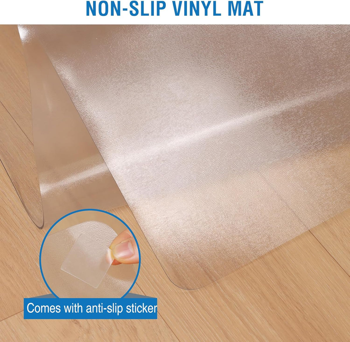 Clear Chair Mat, 48" x 36" Chair Mat for Hard Floors, Desk Floor Mat for Gaming Chair, Anti-Slip