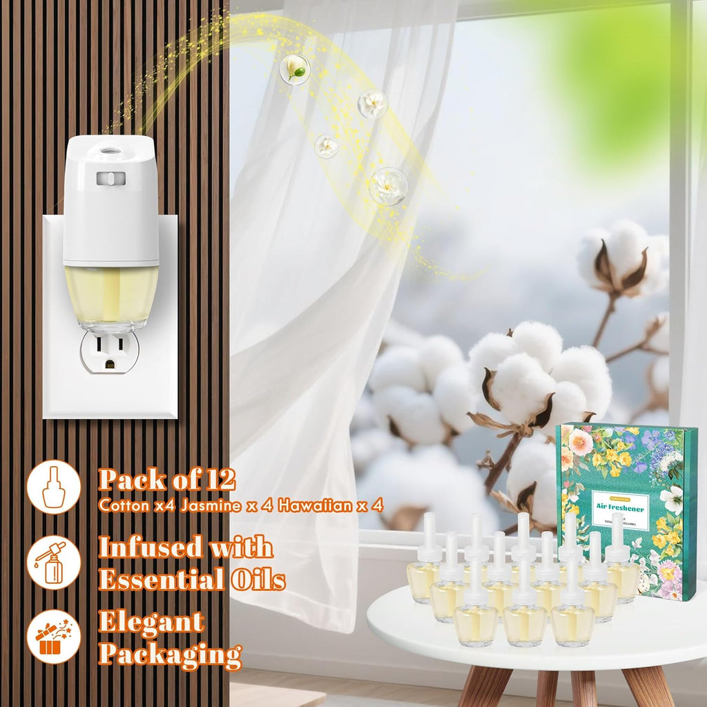 PlugIns Refills Air Freshener, Scented and Essential Oils for Home and Bathroom, Hawaiian, Jasmine